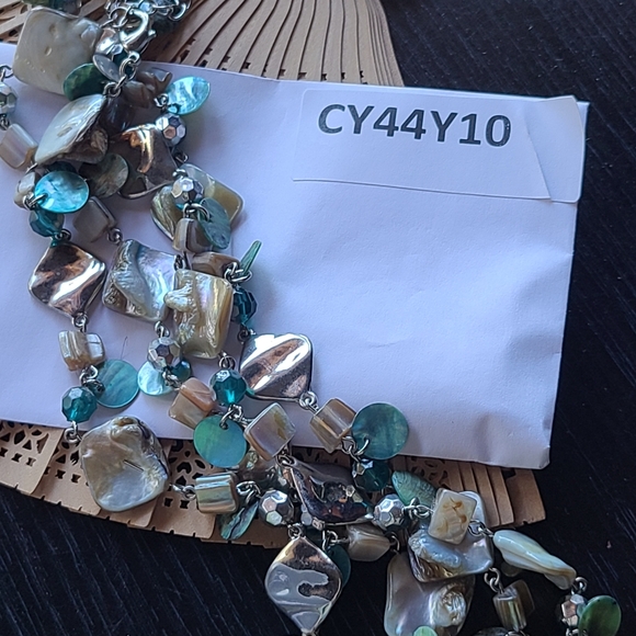 Elegant Silver and Teal Women's Necklace Lia Sophia Stamped - Picture 9 of 12